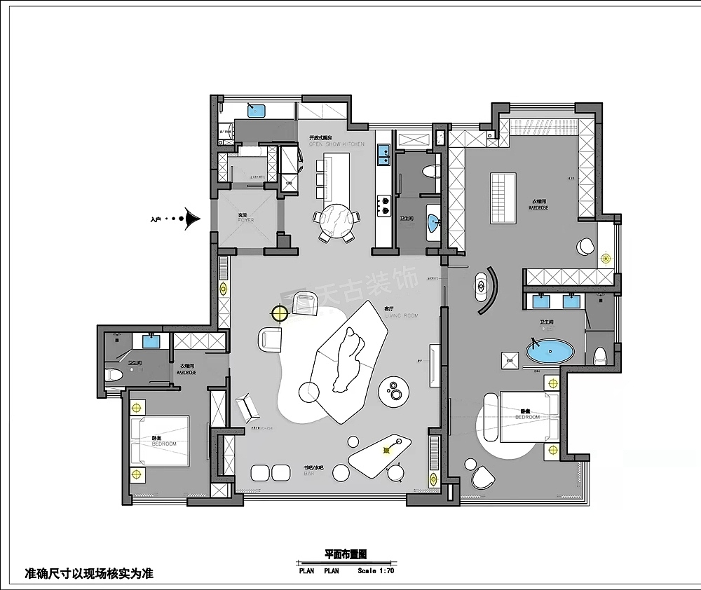 渝北中央公园公园大道上宸装修,法式极简风格设计效果