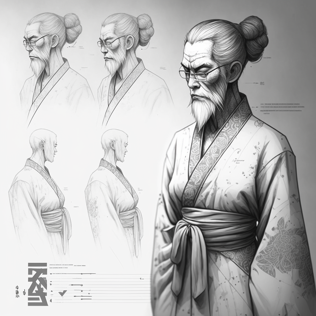 AI生成的汉服设计稿