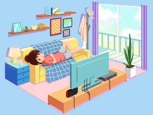 插畫練習(xí)|宅家的億天（個人主頁-ZNTgzNTAzNDQ=） - 創(chuàng)作習(xí)作 - 站酷設(shè)計師lea258025原創(chuàng)素材 - 站酷ZCOOL