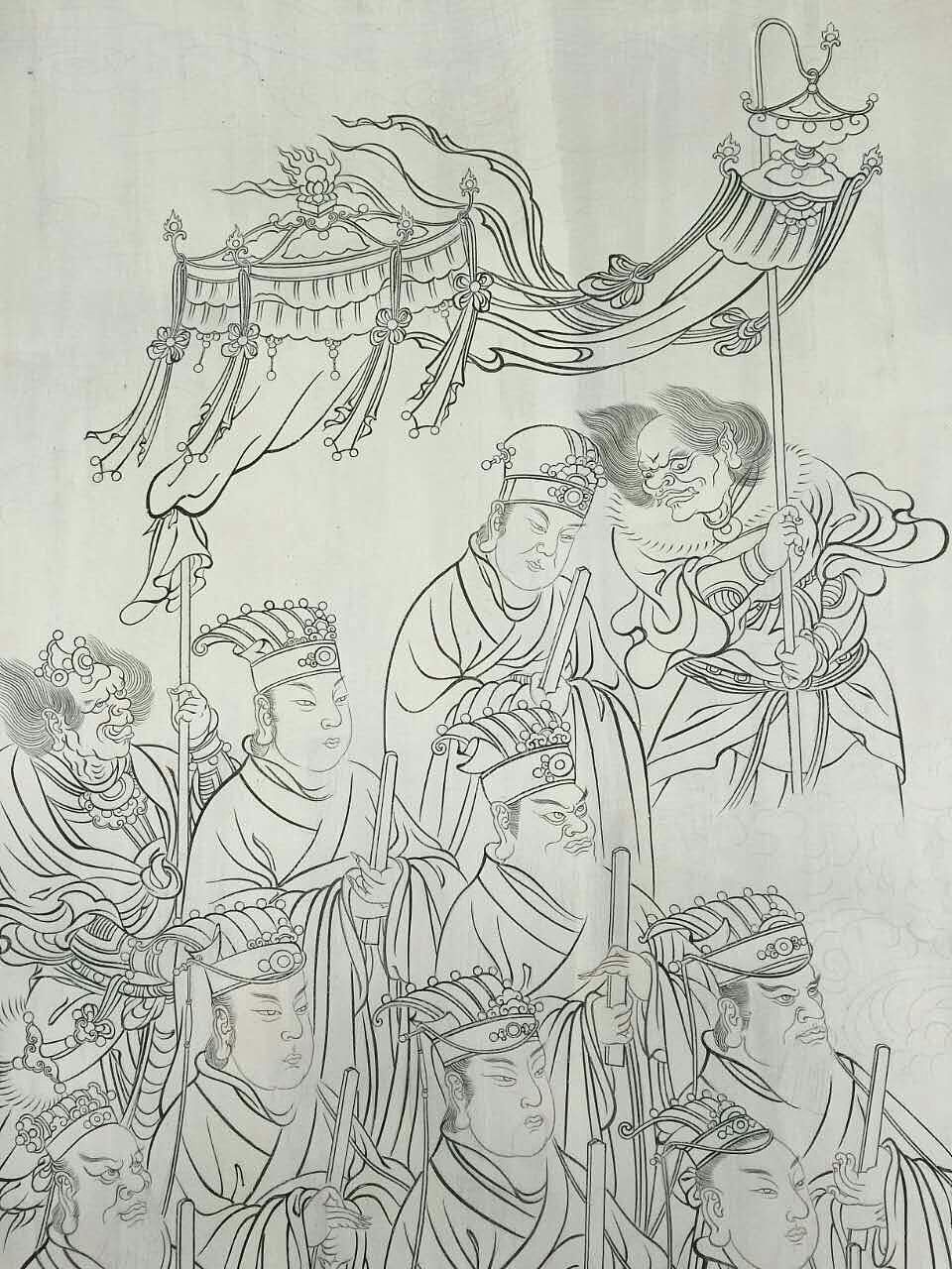 山西高平炎帝陵炎帝大殿主体泥墙传统壁画二（图ZNzIxNTgwOTI=） - 绘画 - 站酷设计师大光明王原创素材 - 站酷ZCOOL