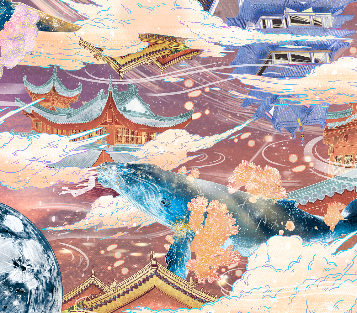 未掣鲸鱼碧海中(图ZMjE5MTU2MTY4) - 创作习作 - 站酷设计师Momo_沫沫原创素材 - 站酷ZCOOL