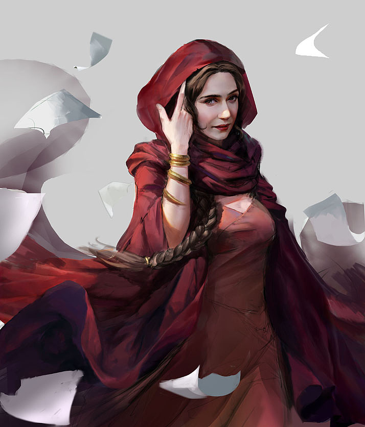 冰与火同人—红姨（CG，游戏原画，插画，教程，手绘）（图ZNDgwODkyNDg=） - 游戏原画 - 站酷设计师艺渡CG小站原创素材 - 站酷ZCOOL