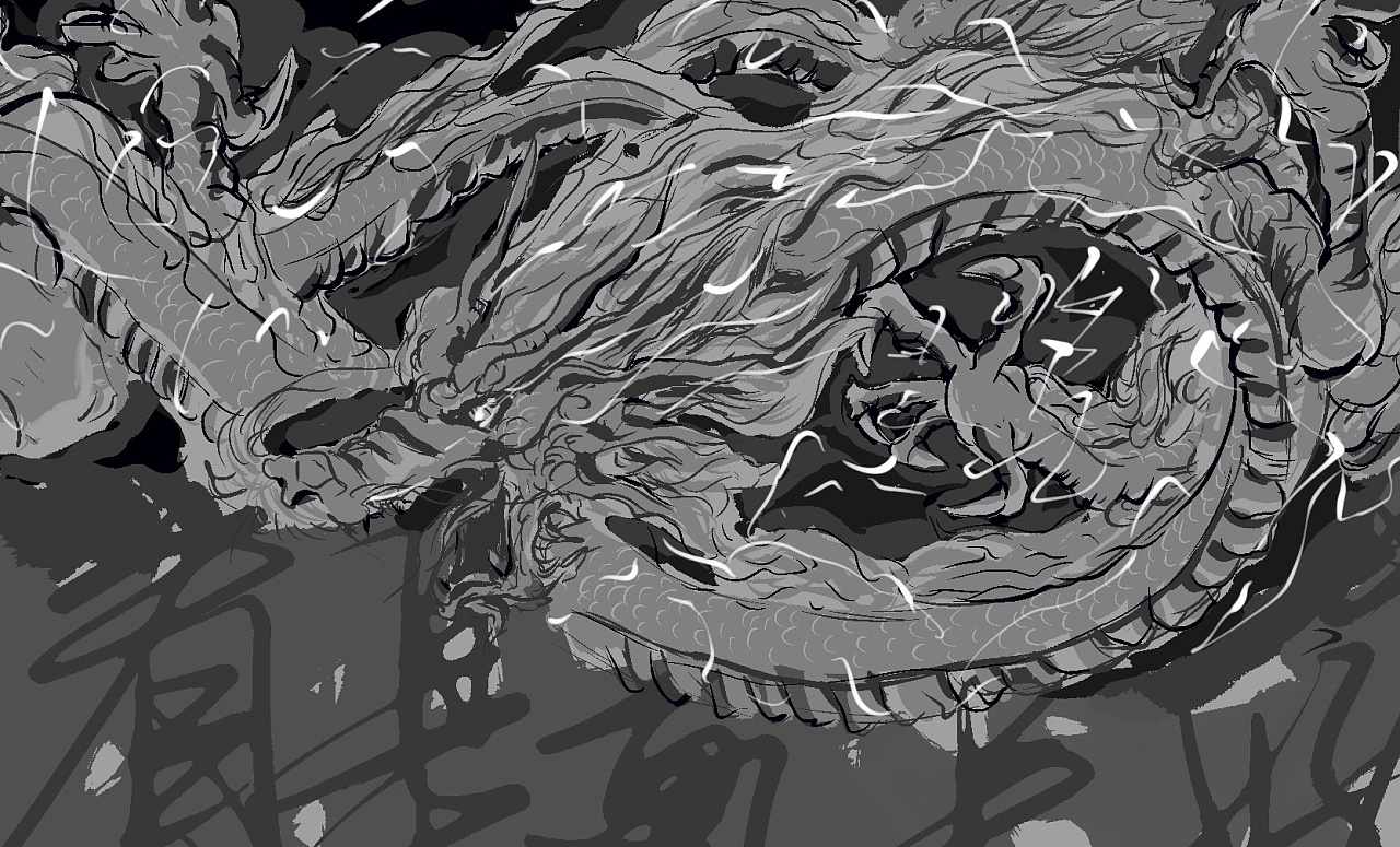 潜龙出渊|插画|艺术插画|百溸 - 原创作品 - 站酷 (zcool)