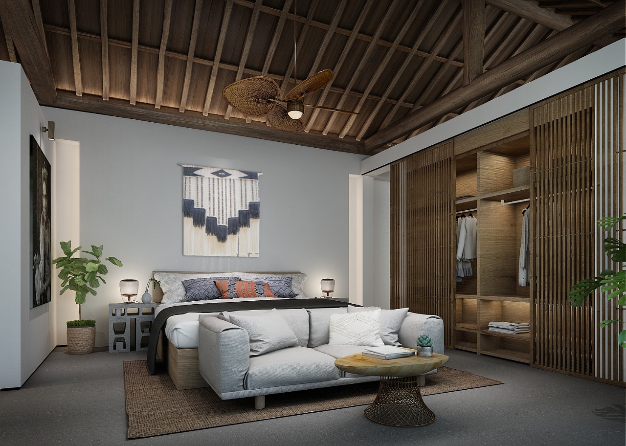 明烨天空-民宿效果图表现项目|空间|家装设计|明烨天空小尹 - 原创