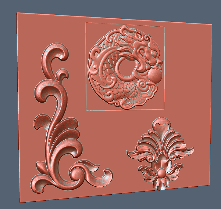 玉雕浮雕图木雕图石雕图墙雕图stl格式三维图