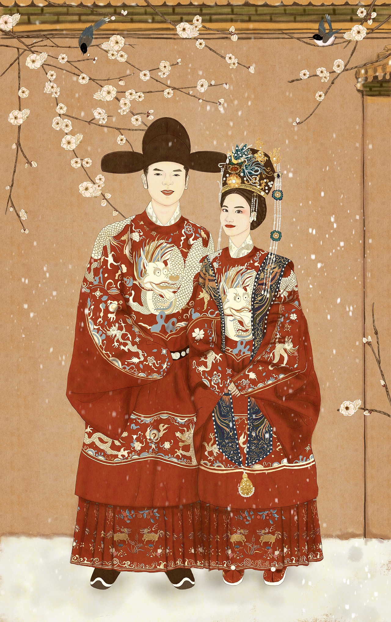 囍·佳偶天成（图ZMjc1NjYyMDA4） - 艺术插画 - 站酷设计师野苋原创素材 - 站酷ZCOOL