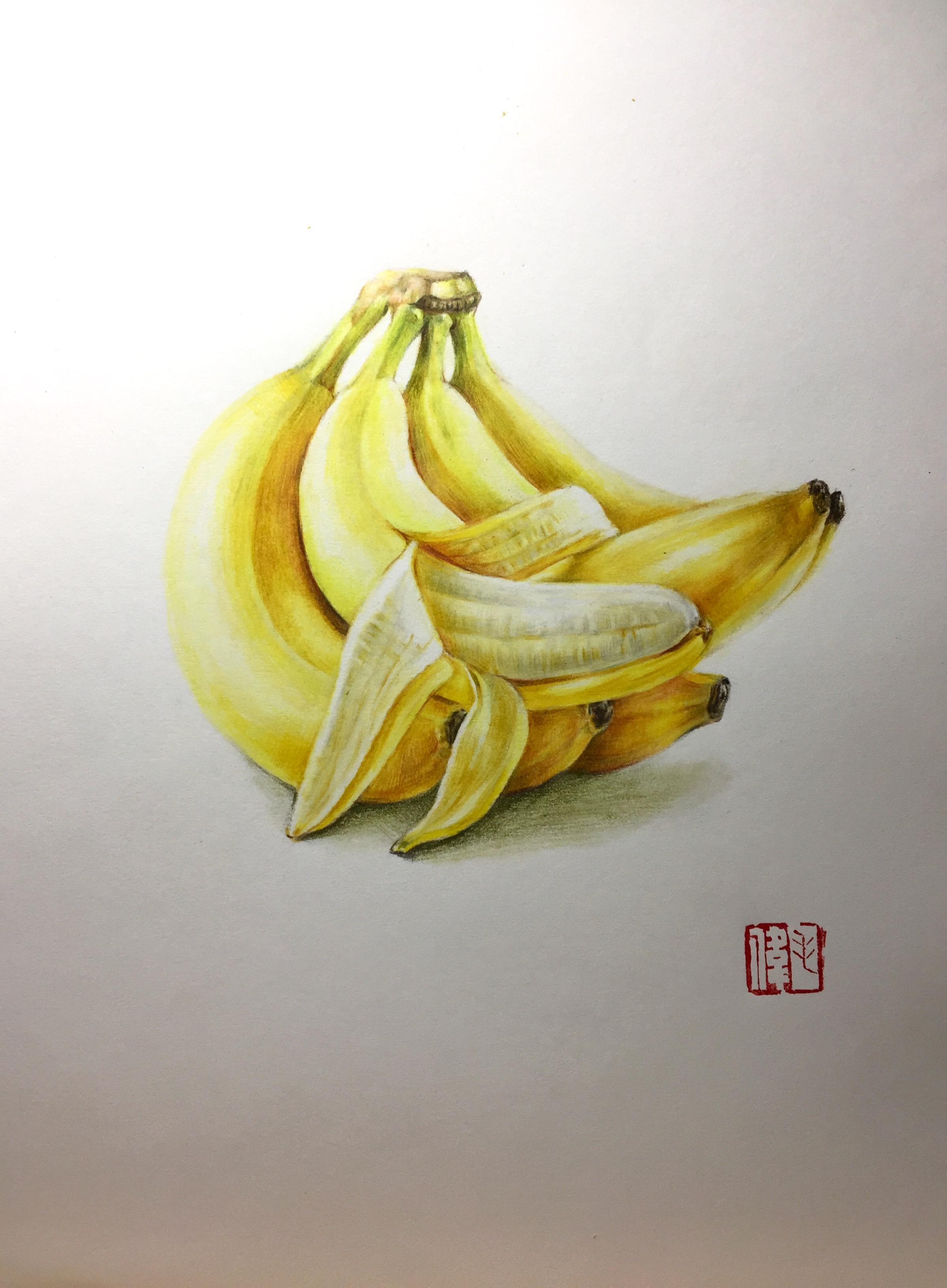 香蕉彩铅画教程图解图片