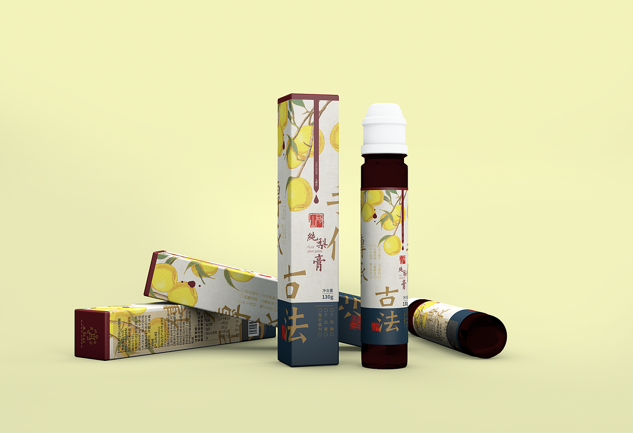 【原创】手绘秋梨膏包装设计