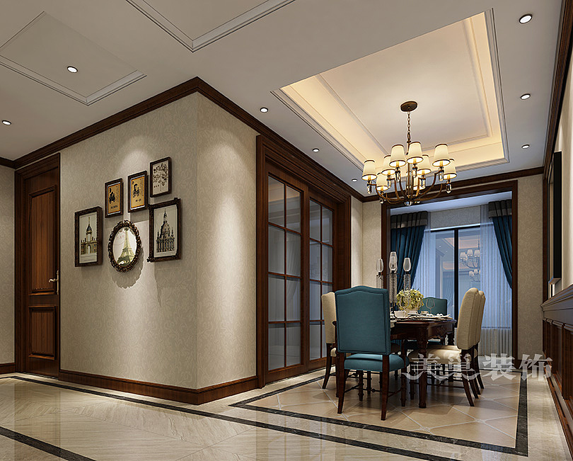 广电天韵三室两厅样板间装修设计效果图美式风格赏析（图ZMTIyMjQ5NDQ4） - 家装设计 - 站酷设计师美巢设计陈保全原创素材 - 站酷ZCOOL