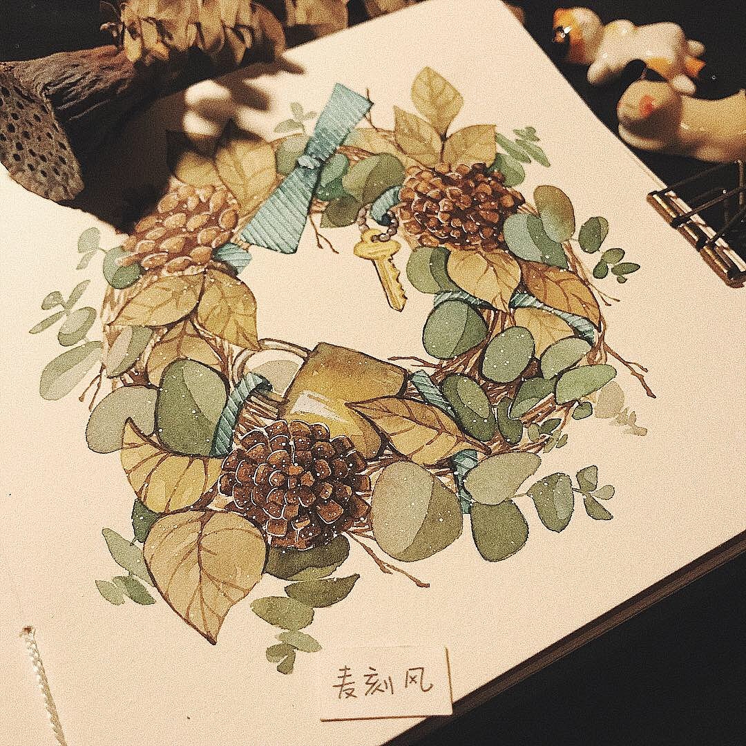 松塔|纯艺术|绘画|麦刻风_原创作品-站酷zcool