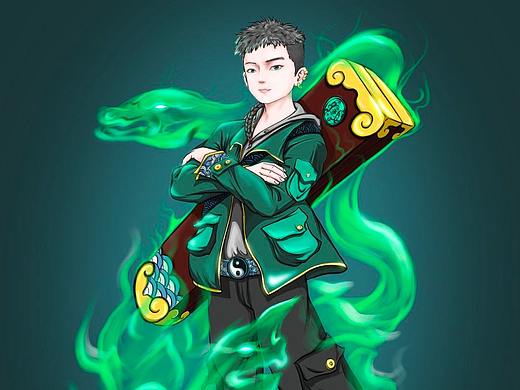 新国潮游戏概念角色--玄武·秦申