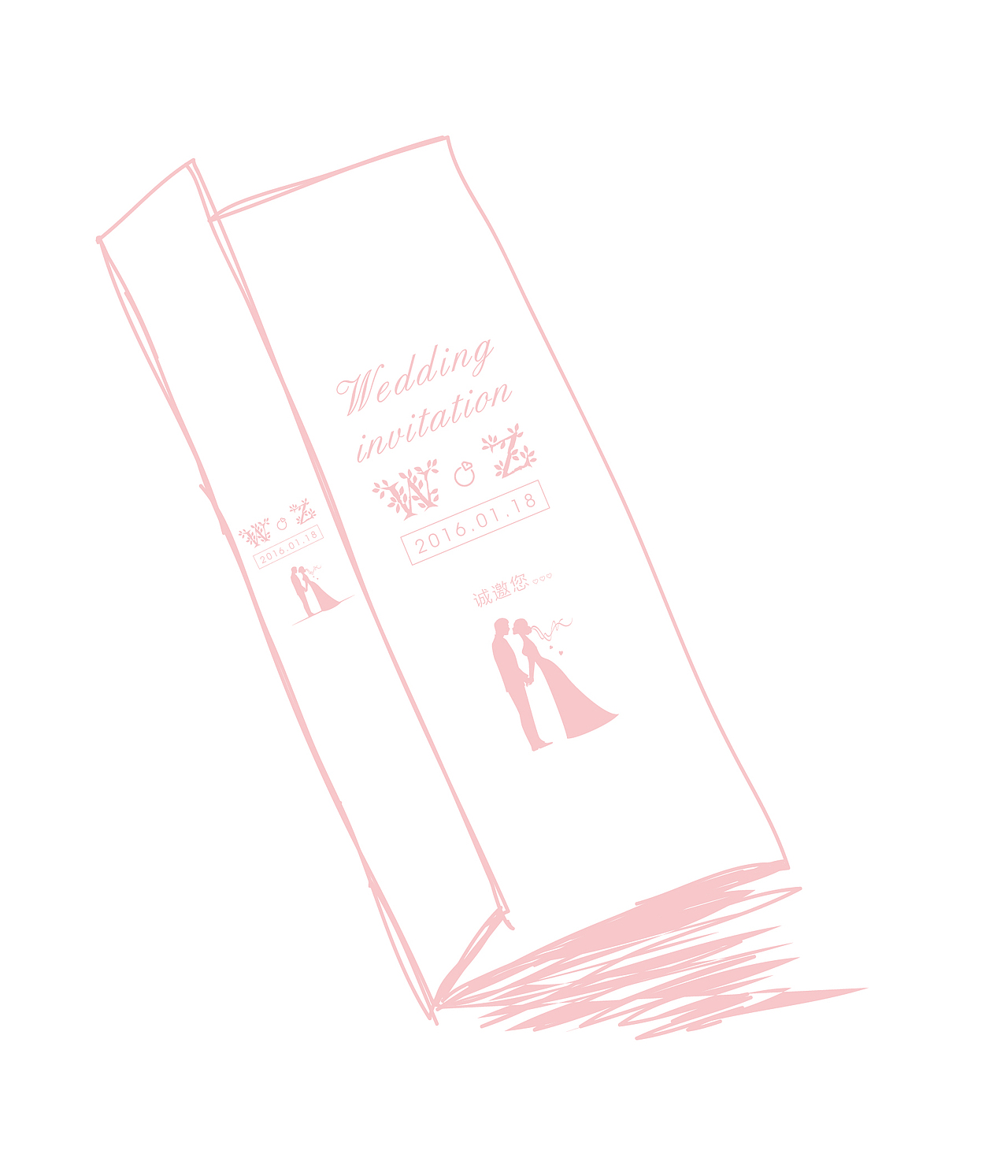 结婚喜帖 邀请函 卡片（图ZMzk2MTA0NTI=） - 宣传物料 - 站酷设计师Mira1102原创素材 - 站酷ZCOOL