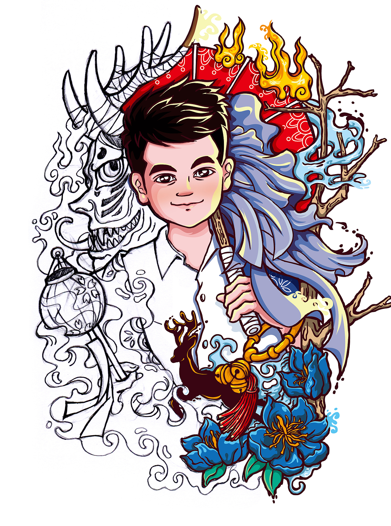 一组人物插画设计