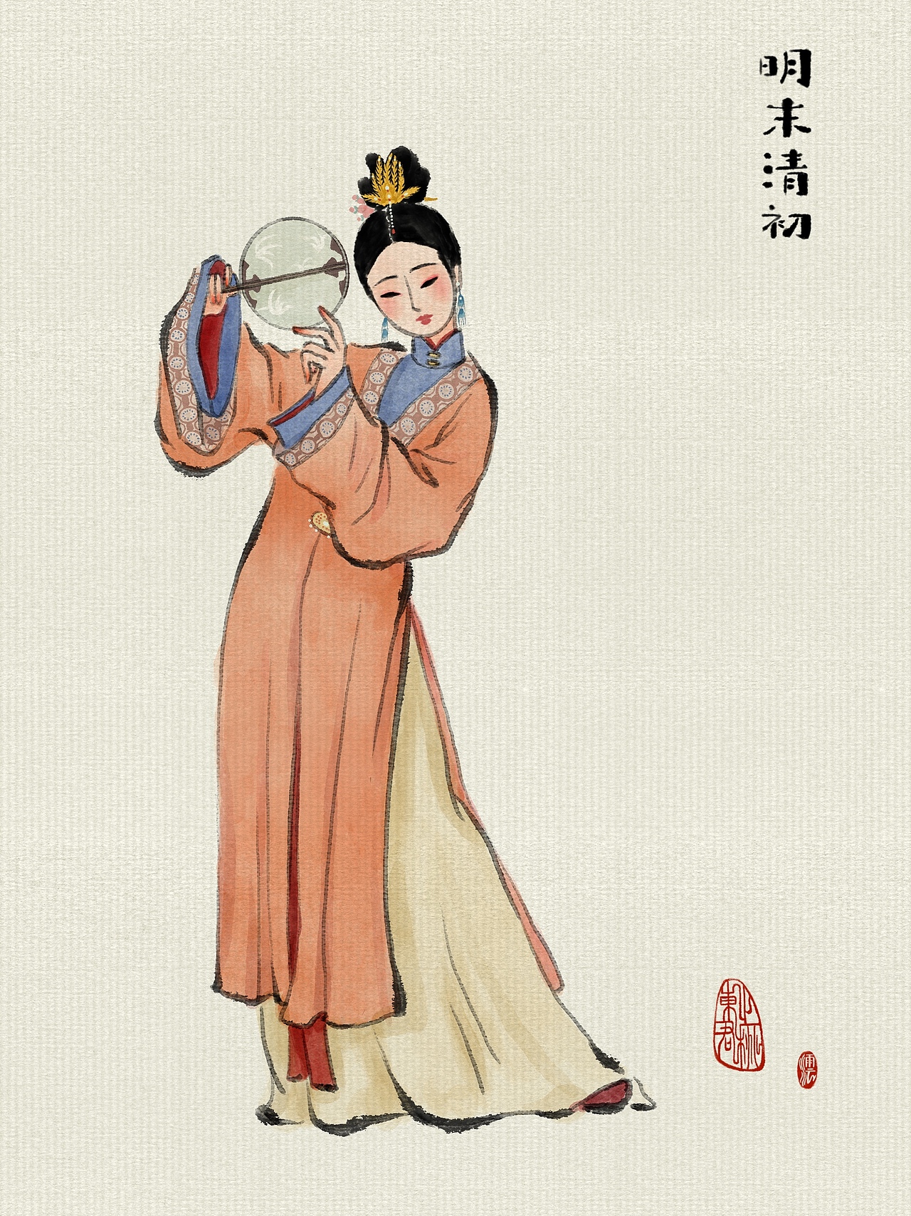 古风 国画人物 装束复原 -汉民族历朝代服饰（图ZMjU2NzM1MjA4） - 商业插画 - 站酷设计师东君之桃原创素材 - 站酷ZCOOL