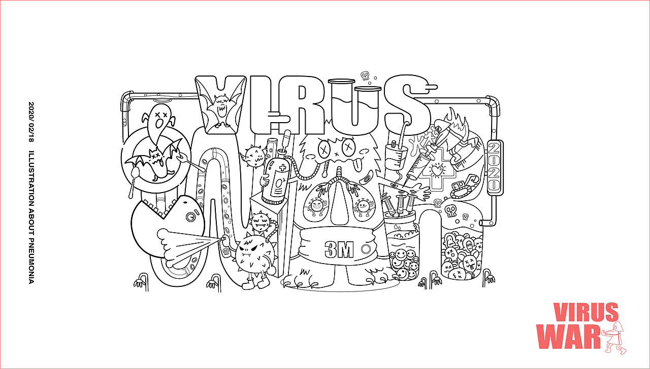 virus war_记录2020肺炎疫情（图ZMTk2Mjc5NzI0） - 商业插画 - 站酷设计师奇其原创素材 - 站酷ZCOOL