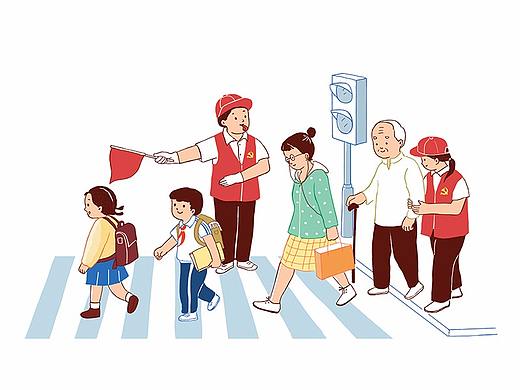 党员服务日活动场景系列插图