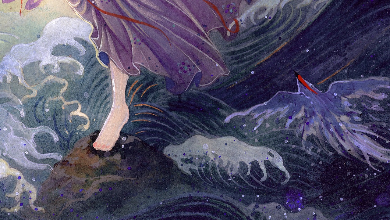 精卫|插画|商业插画|鹿溟山 - 原创作品 - 站酷 (zcool)