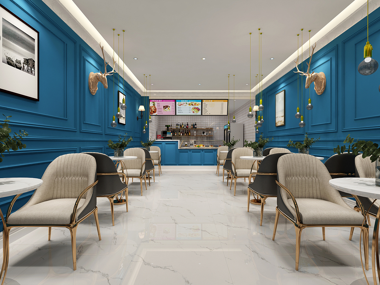 奶茶店（图ZMTM5NDIzMzQw） - 家装设计 - 站酷设计师1992效果图琦琦原创素材 - 站酷ZCOOL