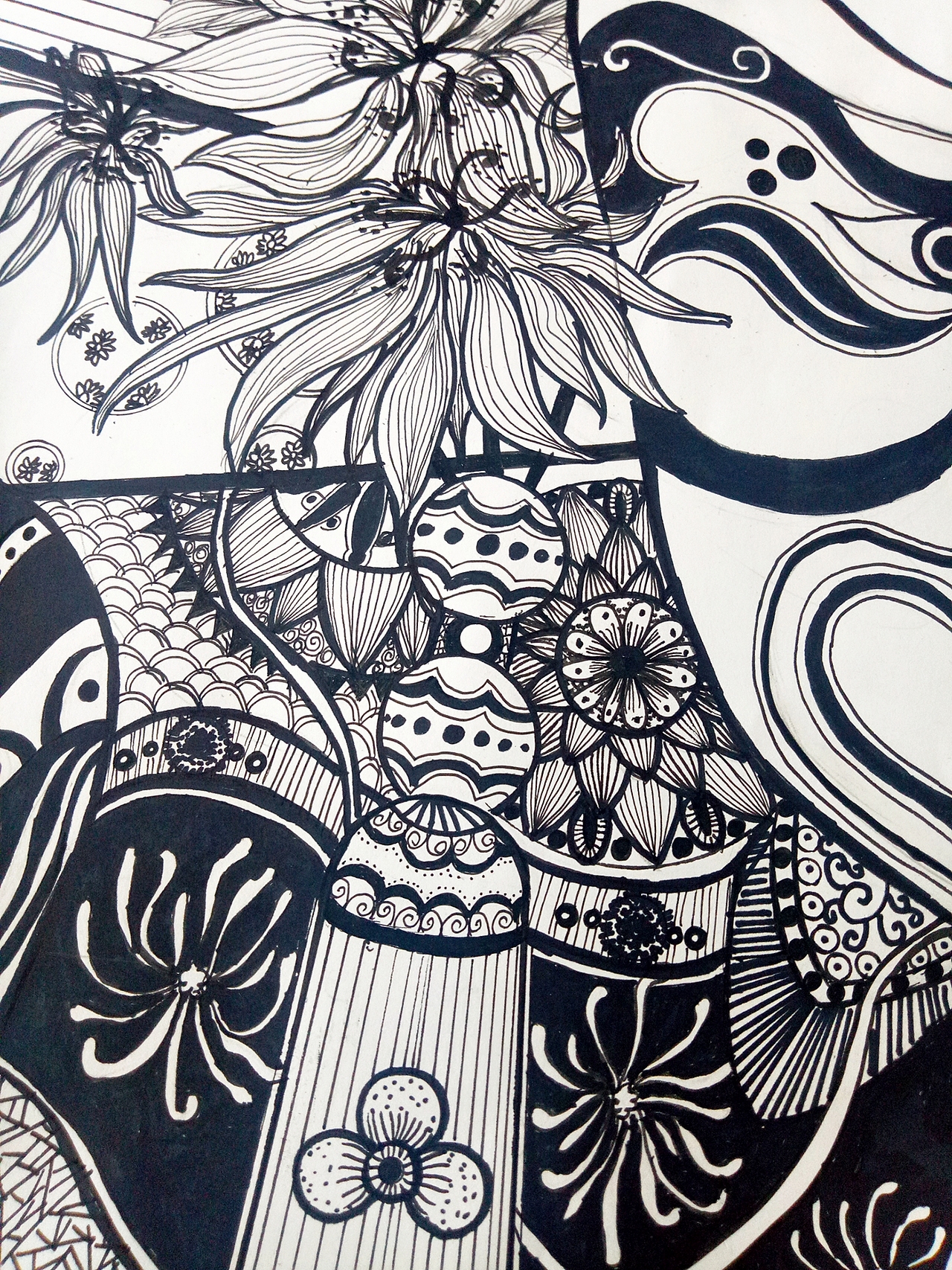 京剧脸谱黑白装饰画