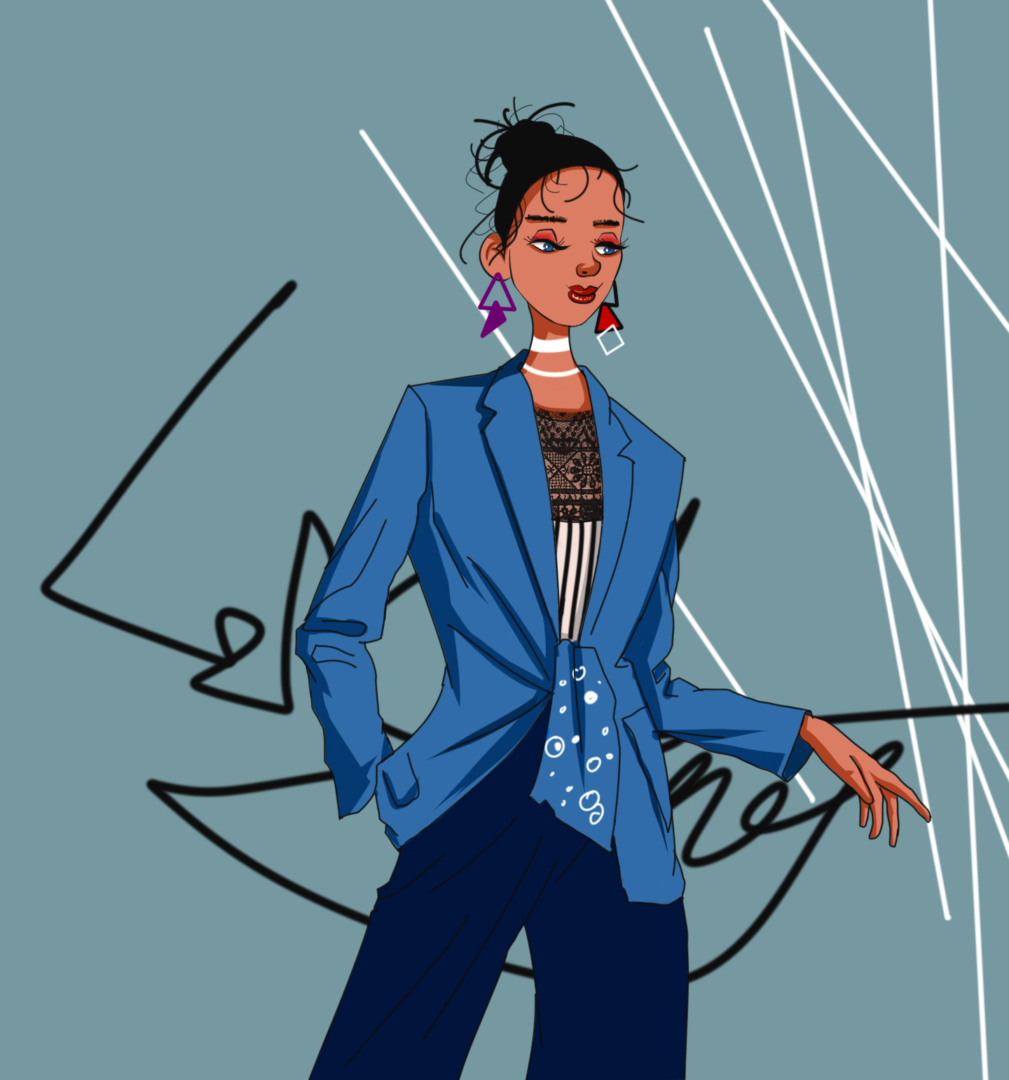 欧美风|插画|商业插画|不会画画的北北 - 原创作品 - 站酷 (zcool)