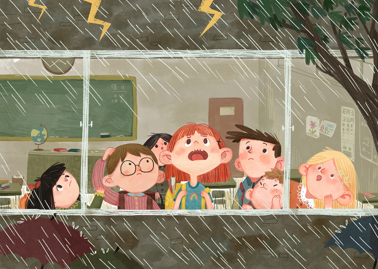 下雨啦!怎么回家呀