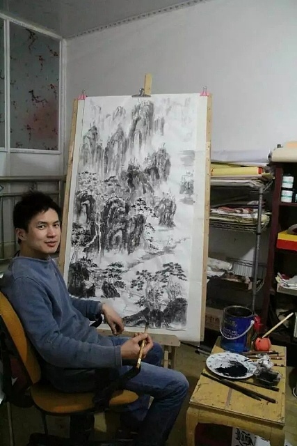 本人的作品:《安徽李辉-聋人画家》