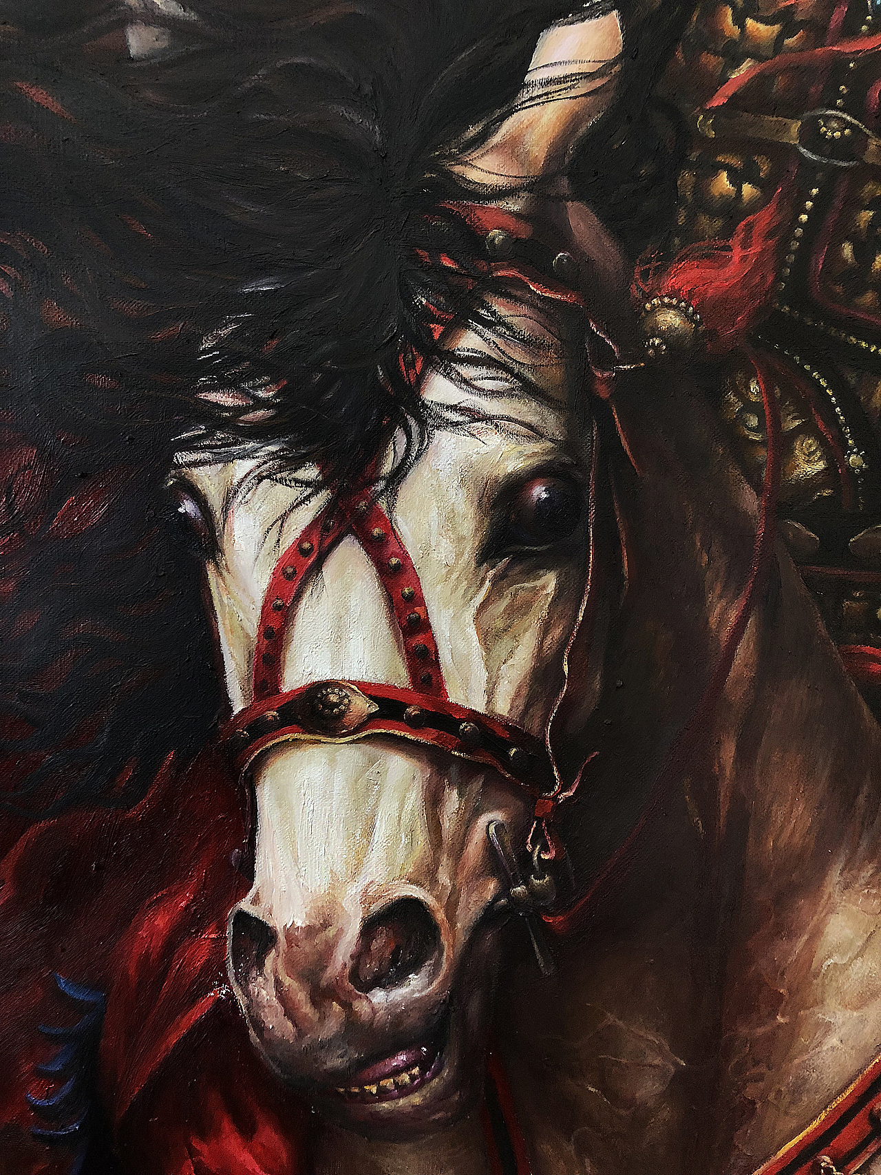 油画习作—《岳云》150x110cm_张墨一-站酷zcool