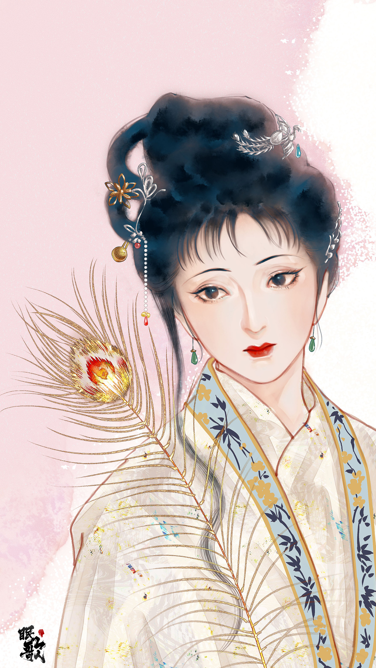 红楼梦-金陵十二钗系列壁纸|插画|创作习作|mmg眠歌 - 原创作品