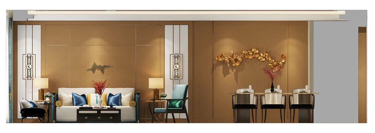 客厅彩色立面图