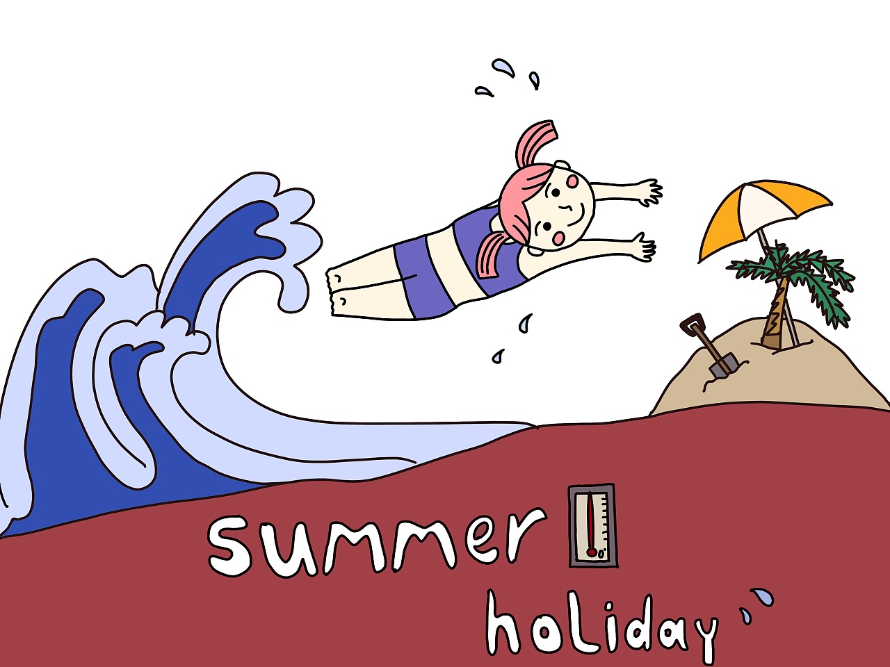 夏天就要去游泳90|插画|儿童插画|无趣的脑垂体 - 原创作品 - 站酷