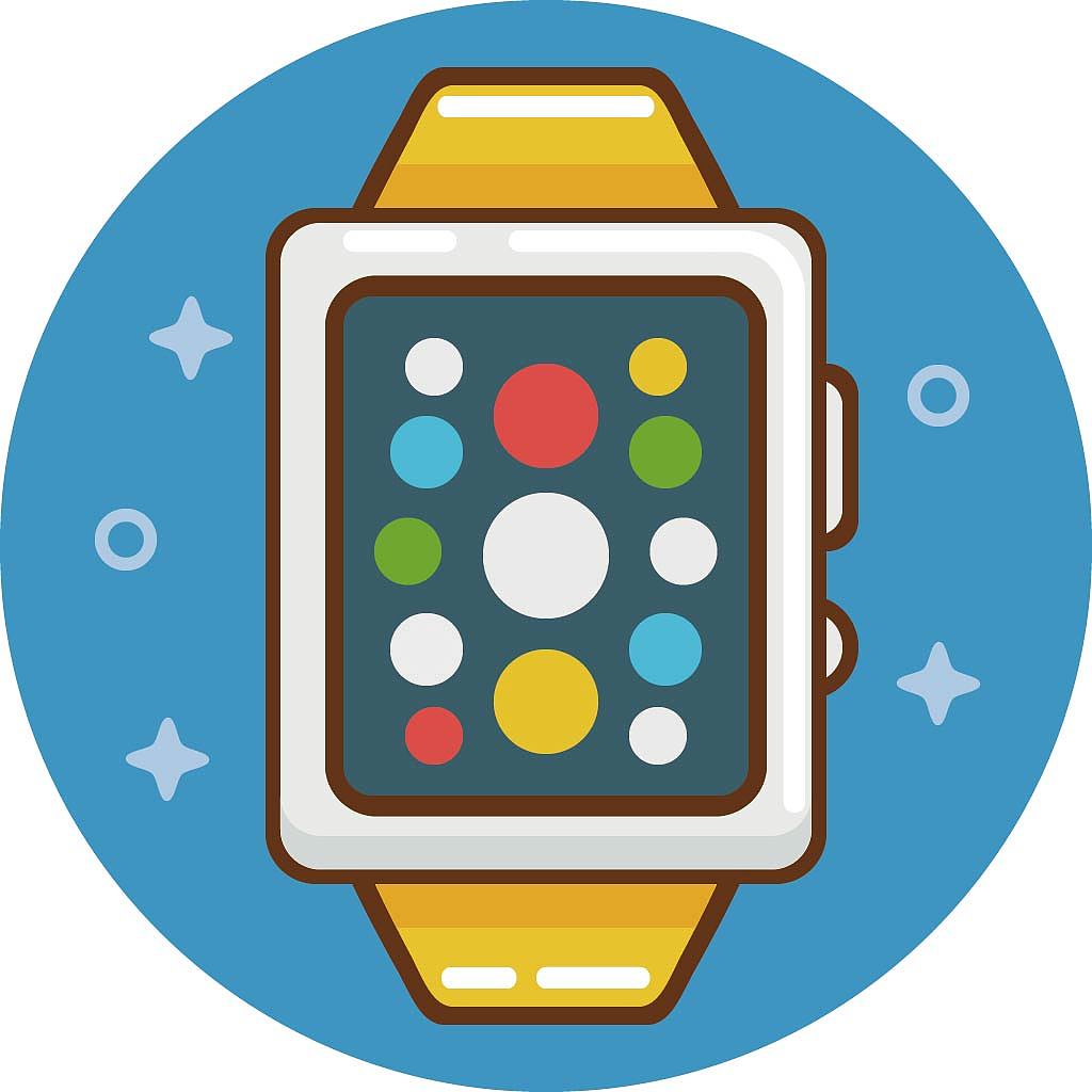 多彩风格电子设备图标设计