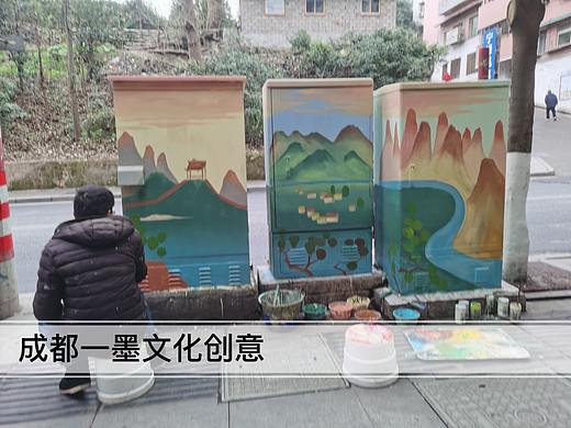 电箱绘画 电箱手绘 电箱壁画 电箱墙绘