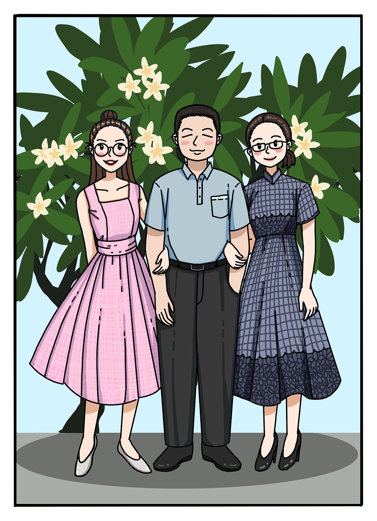 极简风人物插画