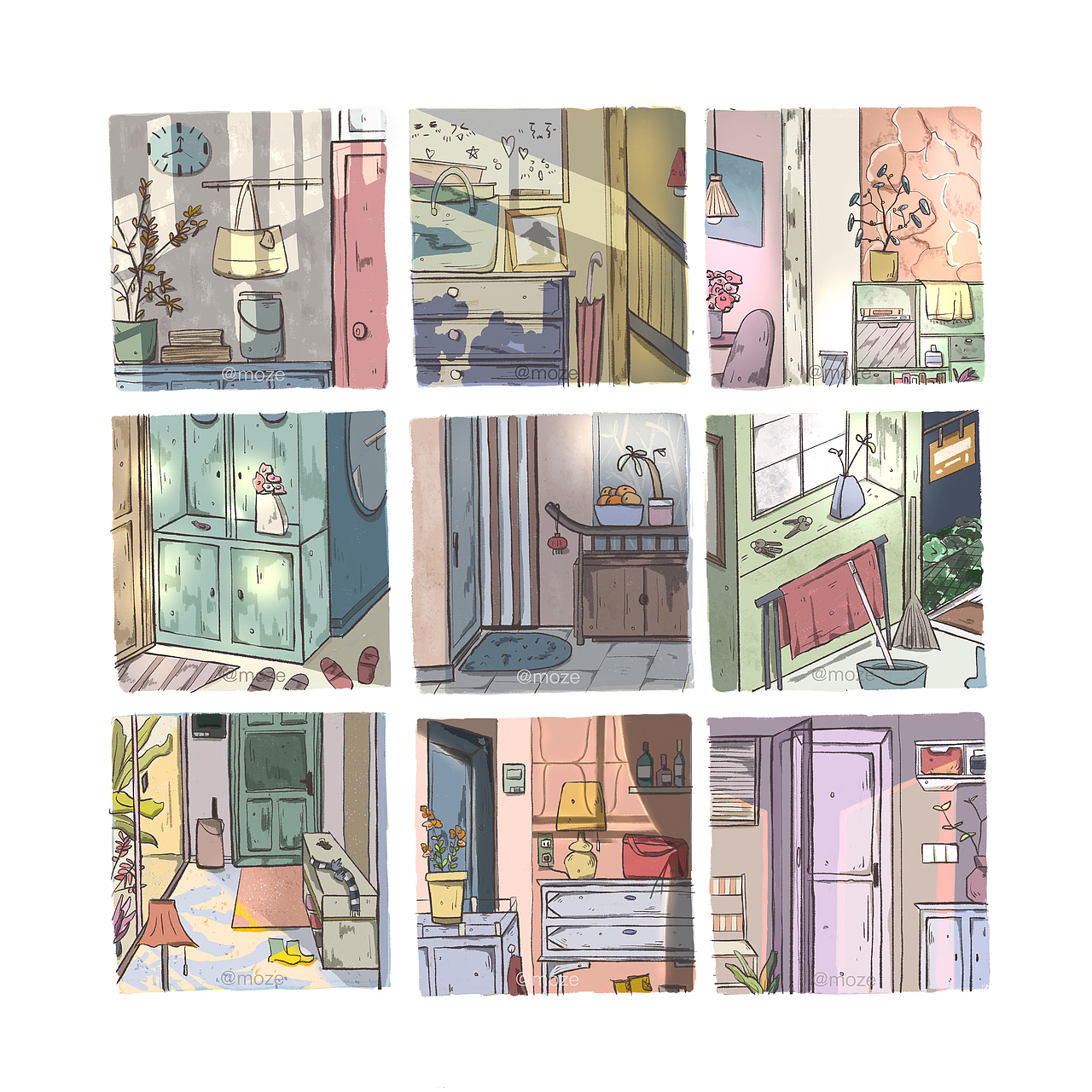 画“家”秀100图（图ZMjM2NzAwMjc2） - 艺术插画 - 站酷设计师芥兰炒牛肉原创素材 - 站酷ZCOOL