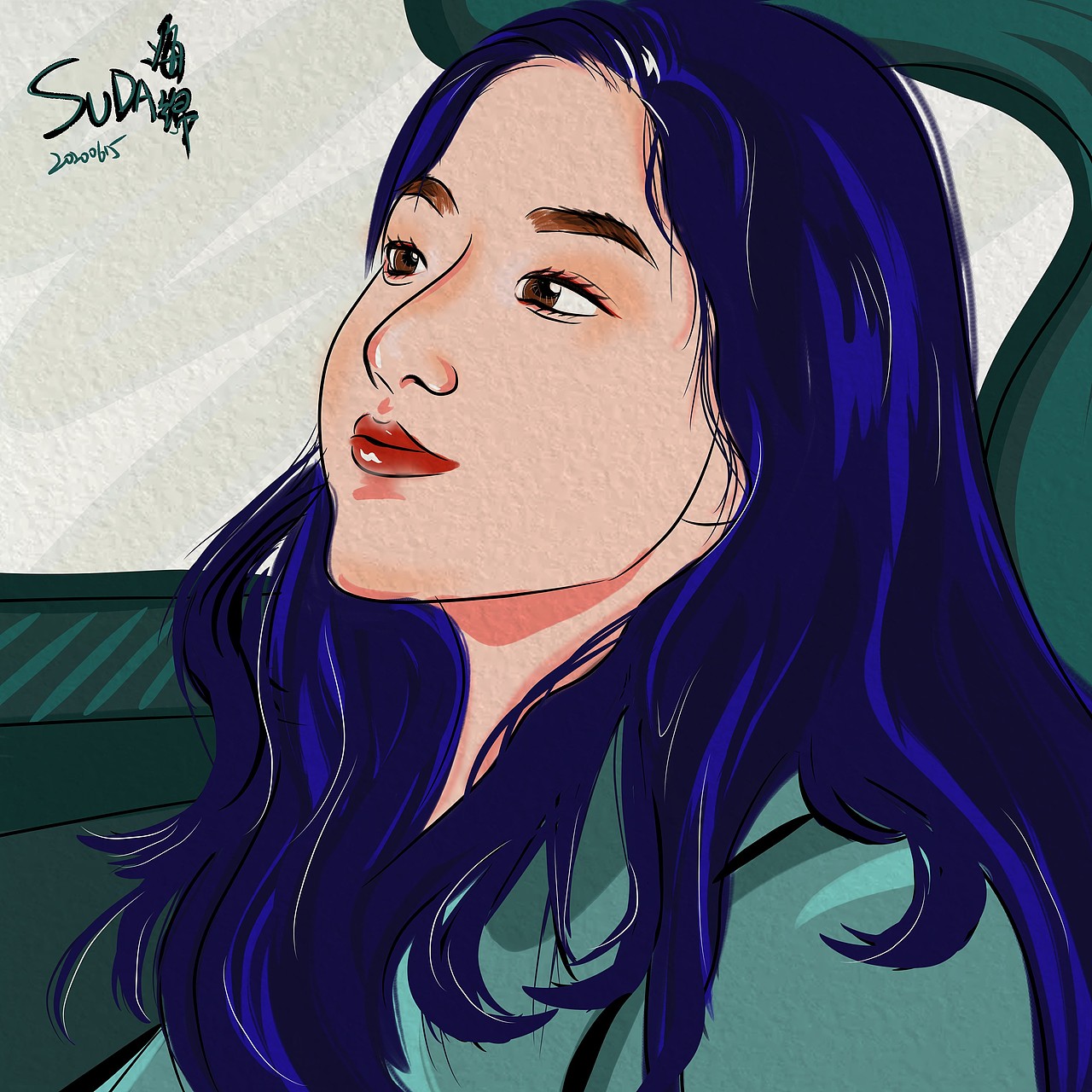 原创手绘头像|插画|创作习作|苏打海绵_原创作品-站酷zcool