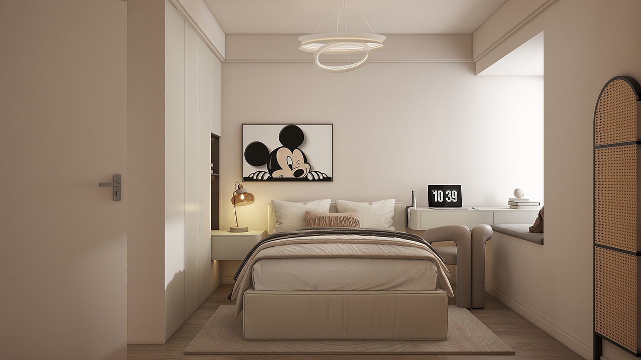 现代简约风格、浅色系