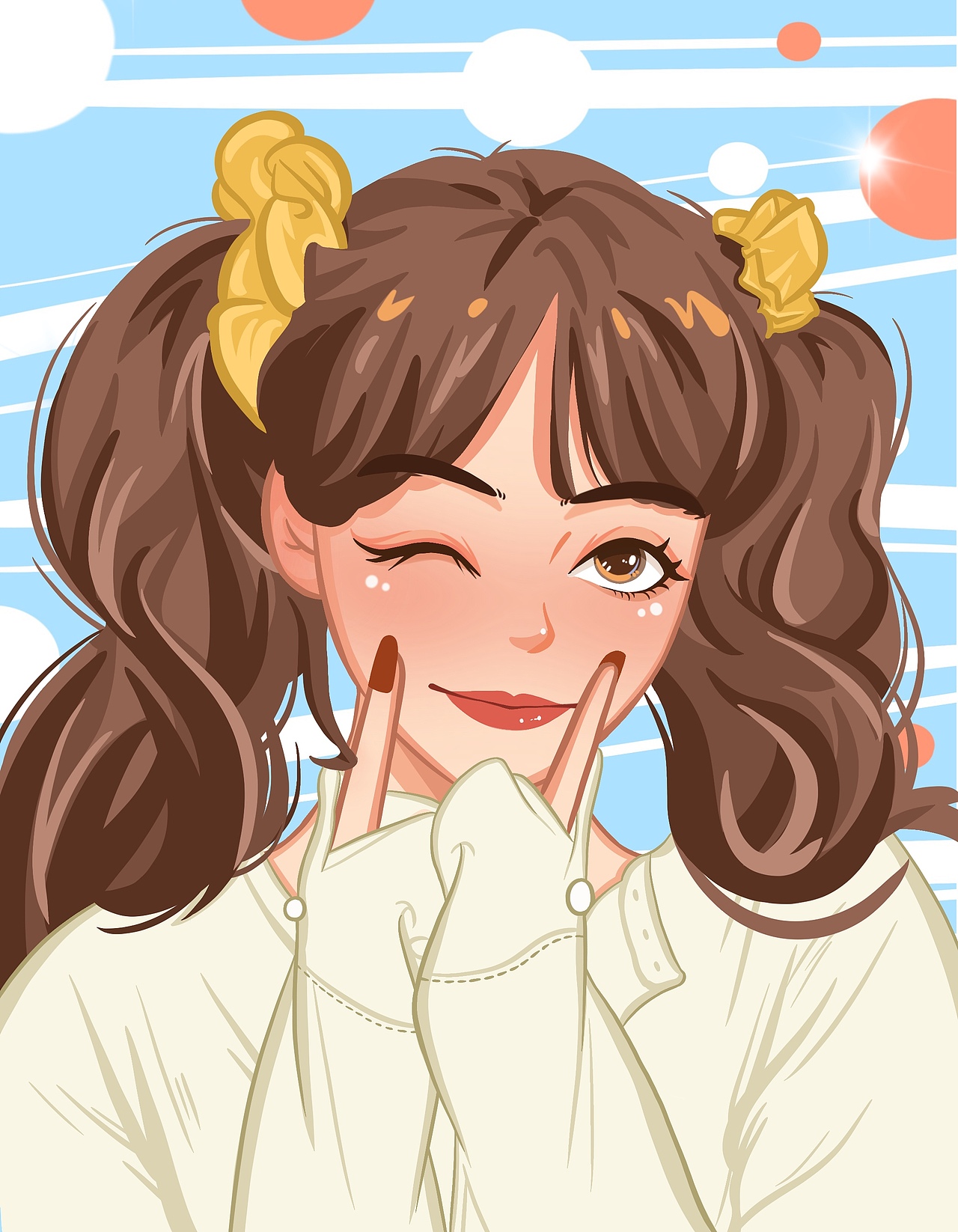 形象设计动物拟人插画线性运营插画卡通人物头像张家港非遗元素文创