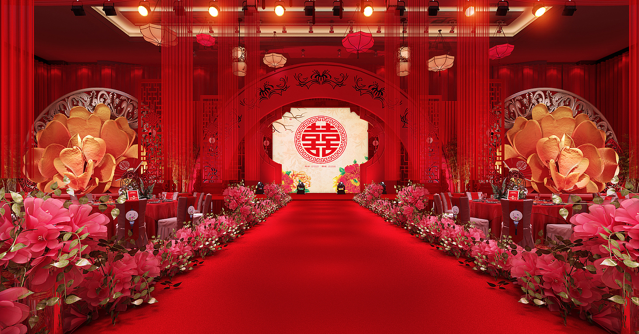 婚庆效果图（图ZOTM3OTI4MDA=） - 建筑/空间 - 站酷设计师兔子草原创素材 - 站酷ZCOOL
