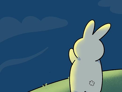 看流星的小兔子（个人主页-ZNzAyMzkxNzI=） - 儿童插画 - 站酷设计师绿蔷薇0825原创素材 - 站酷ZCOOL