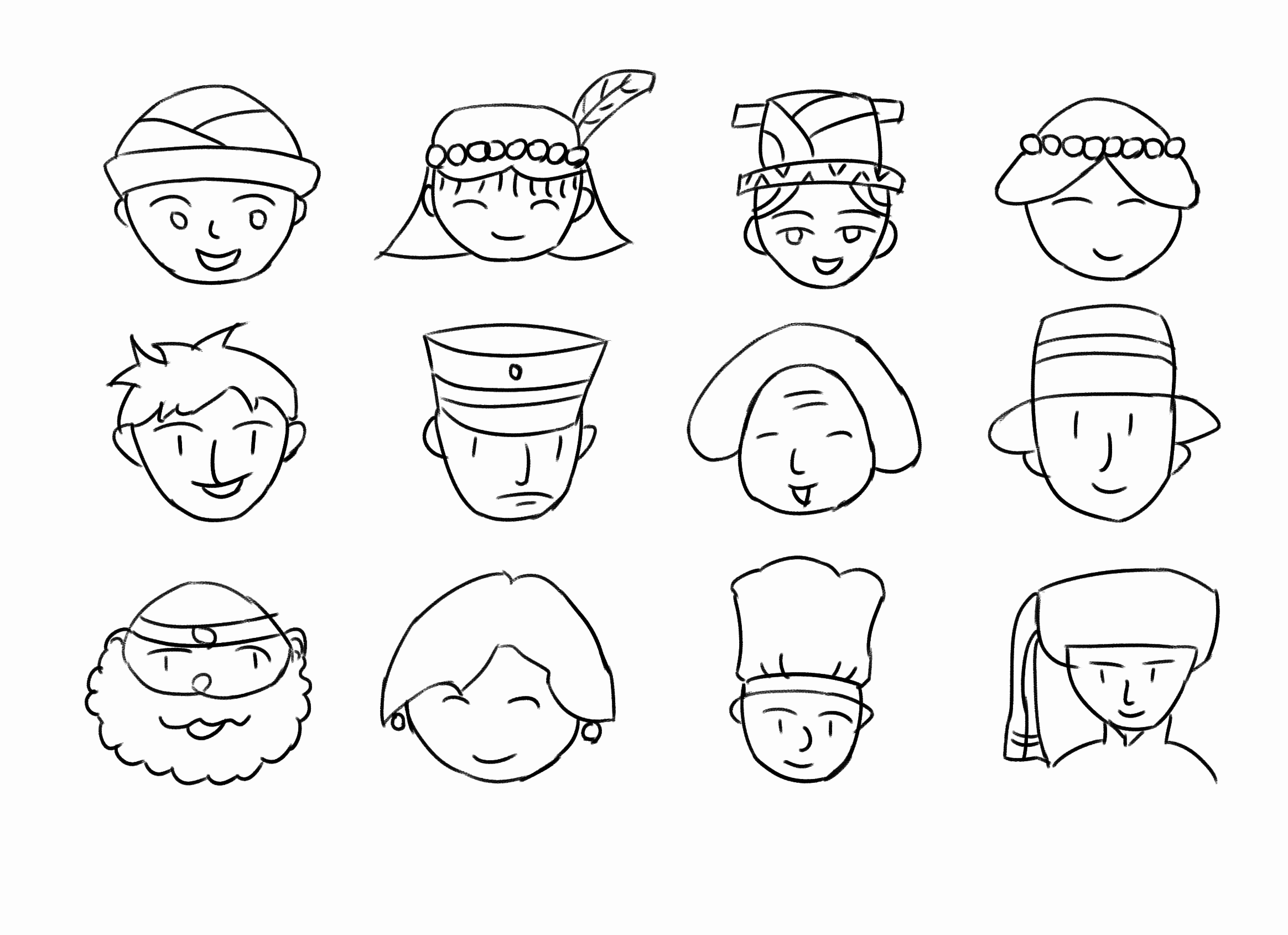 【第1期】人物头像简笔画