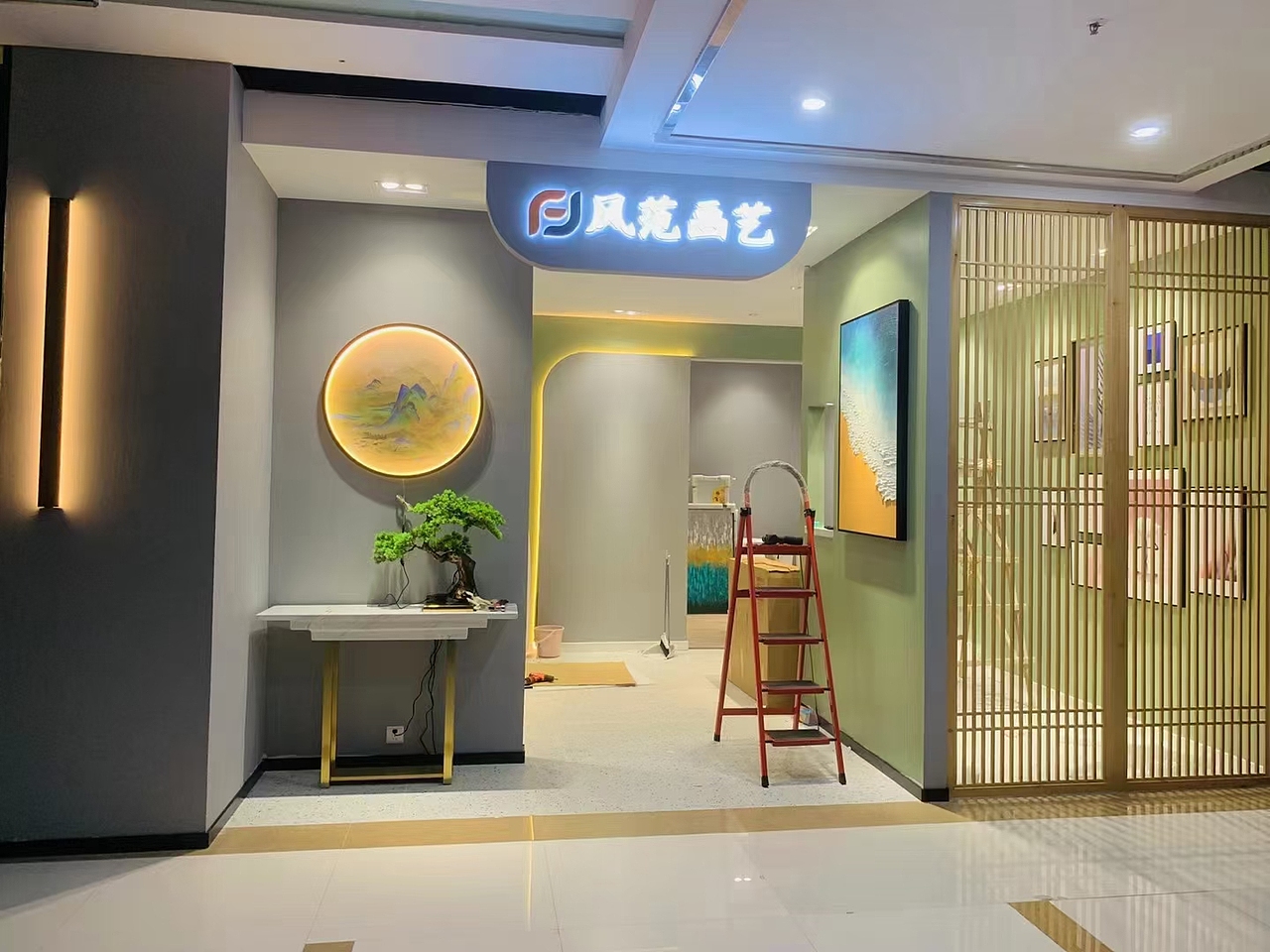 新中式圆屏场景应用方案茶室背景屏风隔断（图ZMjgzMjM4ODU2） - 家装设计 - 站酷设计师shunlong2018原创素材 - 站酷ZCOOL