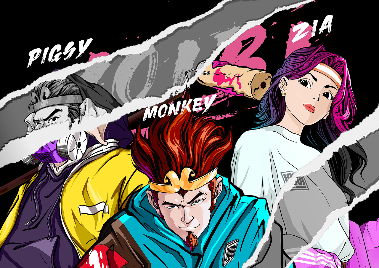 妖灵妖 ✖ 潮（图ZMTY0NzE1MDUy） - 商业插画 - 站酷设计师zove作为原创素材 - 站酷ZCOOL