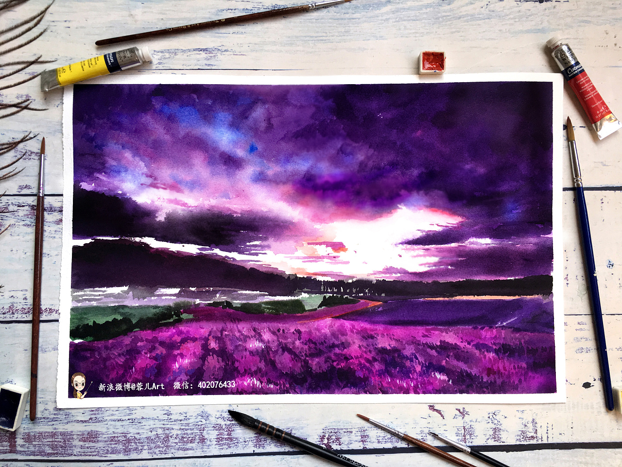 紫色梦幻|纯艺术|绘画|蓉儿art - 原创作品 - 站酷 (zcool)