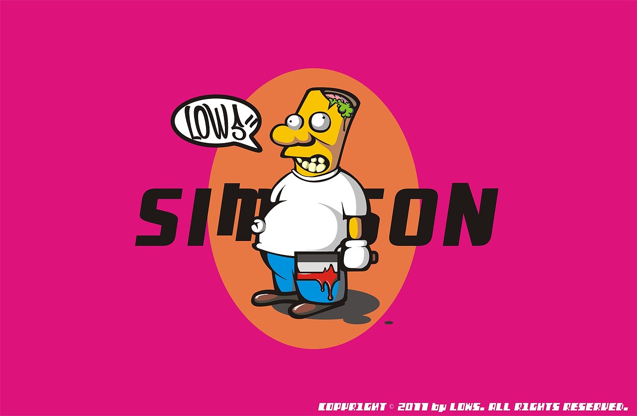 血腥辛普森|插画|新锐潮流插画|lsh423620660_原创作品-站酷zcool