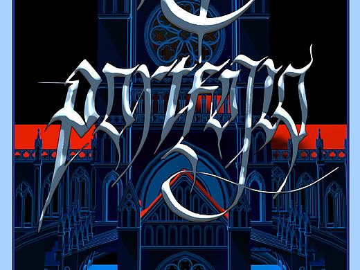 哥特式字体练习海报