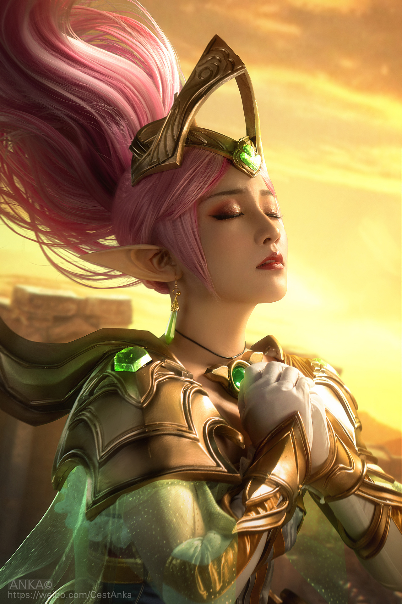 英雄联盟风女皮肤:女帝·迦娜 cosplay合成摄影后期_luanka-站酷zcool