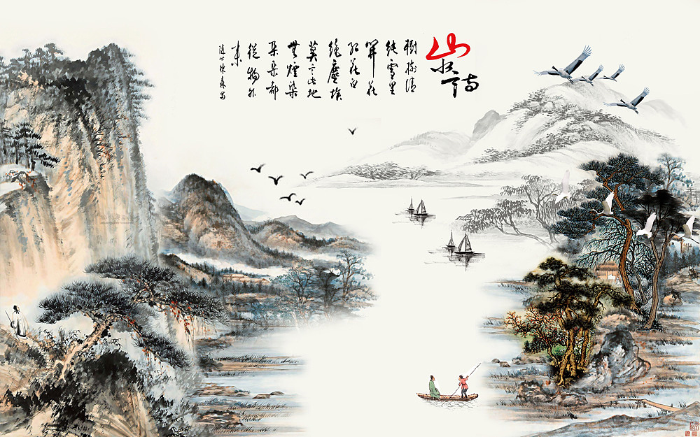2022新山水（图ZMjc2NTU0OTky） - 生活用品 - 站酷设计师新中式纱画图库原创素材 - 站酷ZCOOL