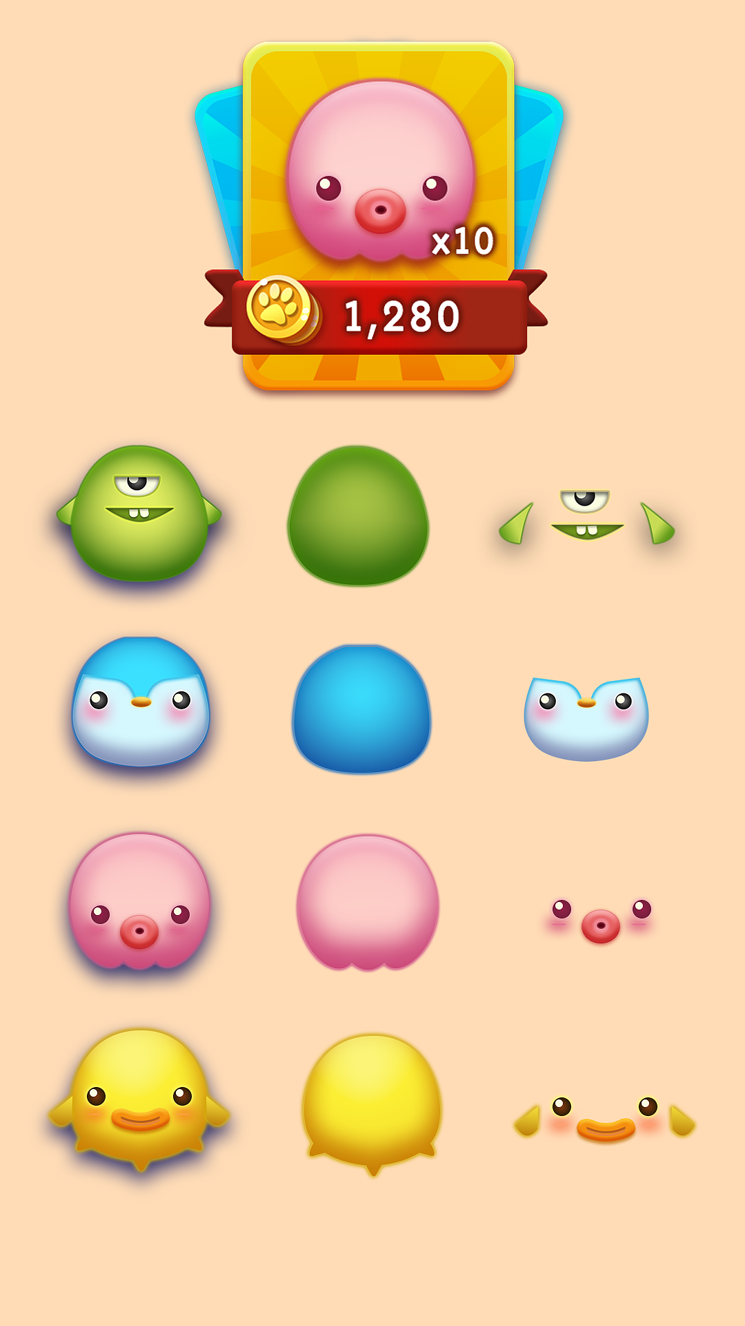 q版休闲卡通可爱萌系造型界面设计|ui|游戏ui|赵琳joni画画的伯_原创