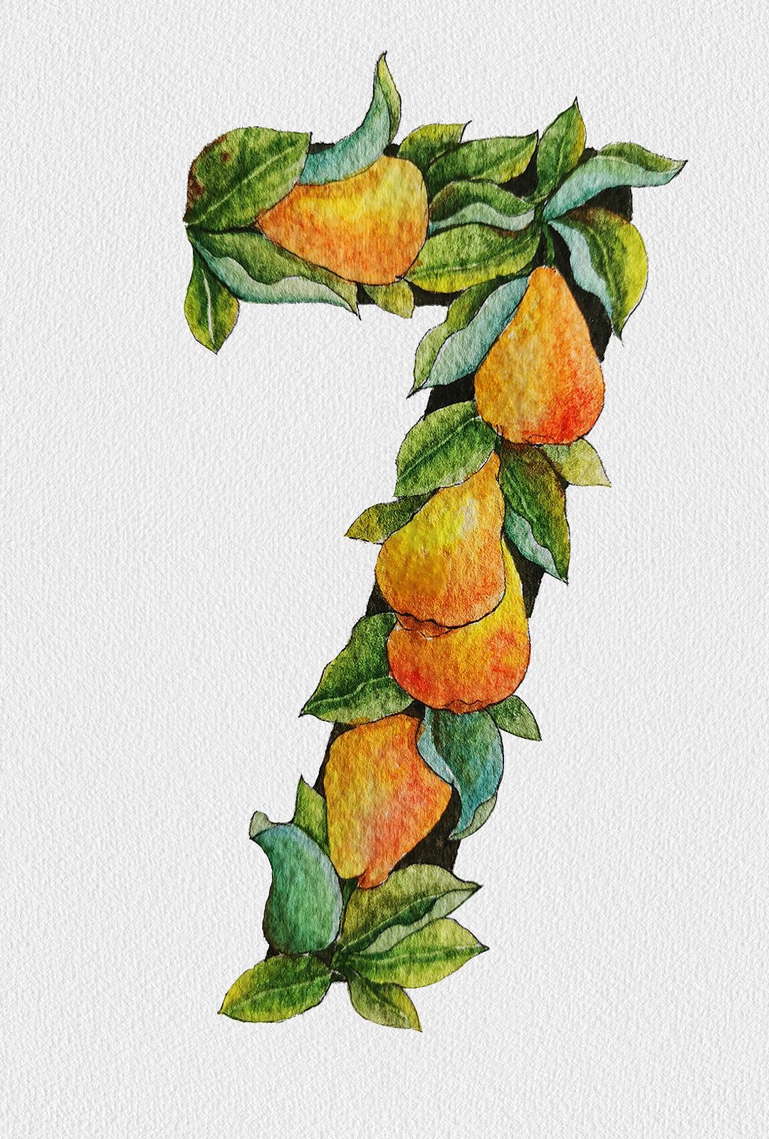 水彩—水果数字系列插画（图ZMjM4NzUwMzEy） - 商业插画 - 站酷设计师邵露插画原创素材 - 站酷ZCOOL