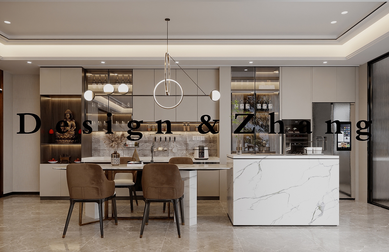 家装|现代轻奢风别墅 & 无主灯设计